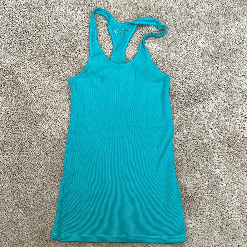 Aqua racerback tank from Victoria’s Secret